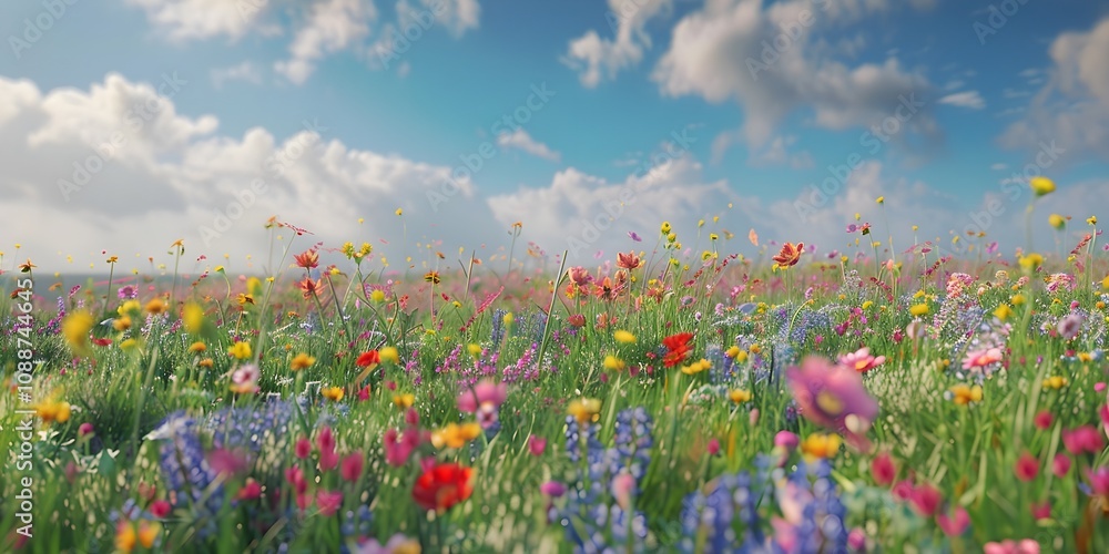 Vibrant wildflower meadow in bloom
Vibrant wildflower meadow in bloom