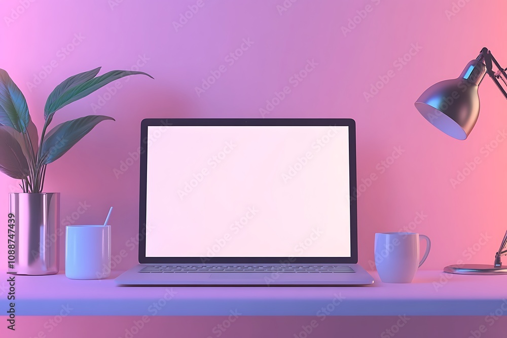 Modern Laptop Workspace Minimalist Setup Aesthetic Design Modern Laptop Workspace Minimalist Setup Aesthetic Design