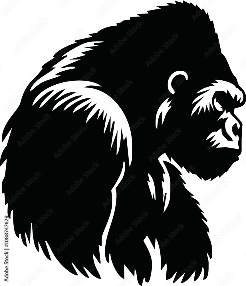 Gorilla Logo Design, icon, Vector, illustration Gorilla Logo Design, icon, Vector, illustration
