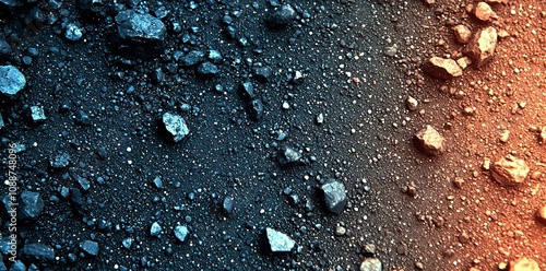 Porous granular wall texture in gray and beige with a rough plaster surface texture in paint color