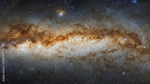 A panoramic view of the Milky Way galaxy filled with countless stars, perfect for celestial themes photo