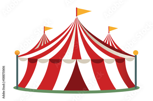 circus tent top vector on a white background