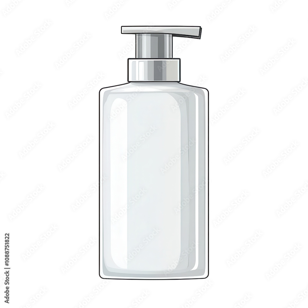 A sleek, modern white bottle with a pump, ideal for skincare or cosmetic products. Perfect for minimalist design and branding. A sleek, modern white bottle with a pump, ideal for skincare or cosmetic products. Perfect for minimalist design and branding.