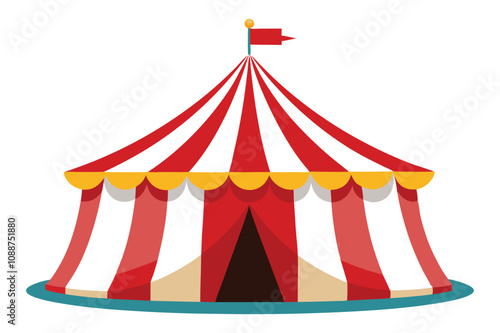 red circus tent vector illustration on a whit background