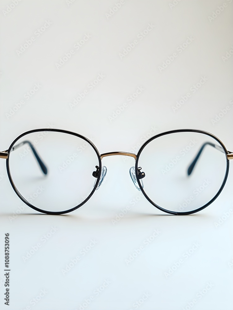 Titanium frame glasses displayed in product photography Titanium frame glasses displayed in product photography