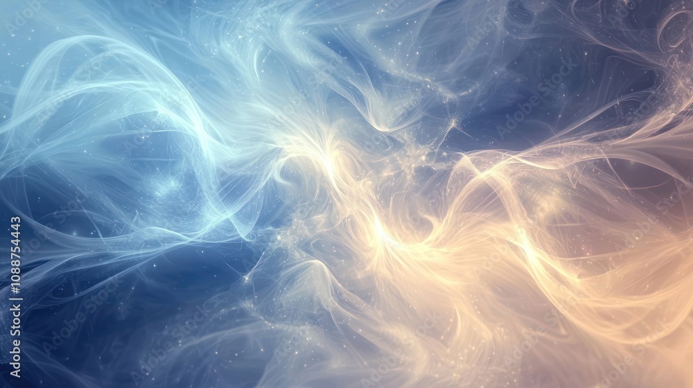 A serene cosmic abstract composition with soft gradients and ethereal shapes, perfect for relaxation A serene cosmic abstract composition with soft gradients and ethereal shapes, perfect for relaxation