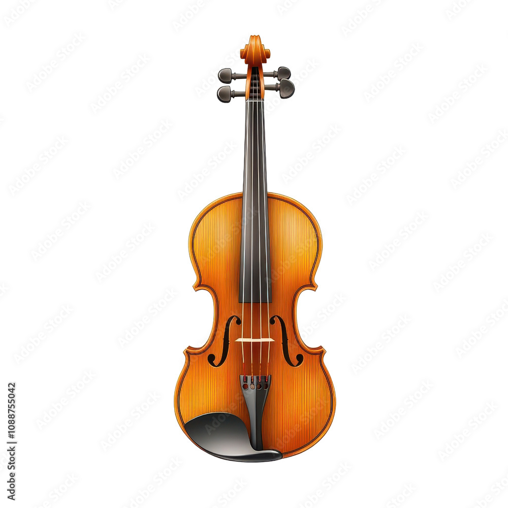 Fototapeta premium A beautifully crafted violin showcasing rich tones and classic design, perfect for music lovers and musicians alike.