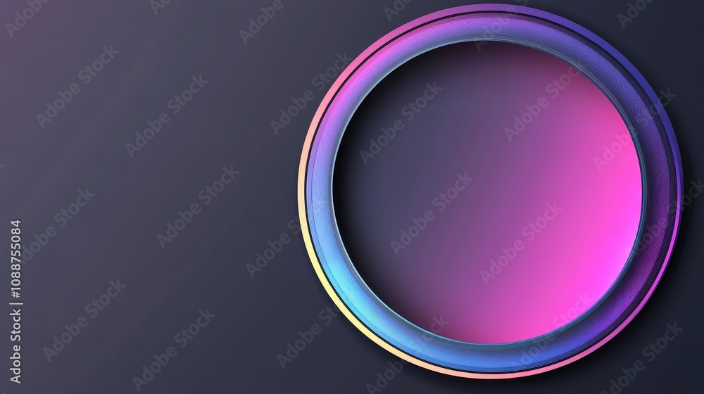 A circular gradient design featuring vibrant pink and purple hues on a dark background. A circular gradient design featuring vibrant pink and purple hues on a dark background.