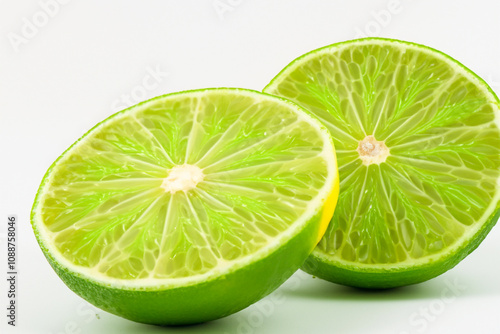 White with fruit and lime. food fresh concept. large jar of citrus on a white with half of the limes and greens. a white with half of a citrus and half of a lemon on lifestyle it with greens.