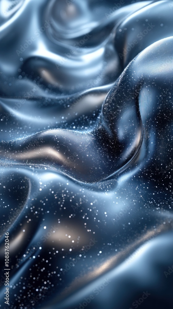 Abstract blue fabric with shimmering particles creating a dynamic texture. Abstract blue fabric with shimmering particles creating a dynamic texture.