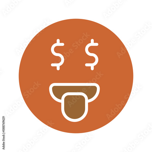Money-Mouth Face Vector Icon