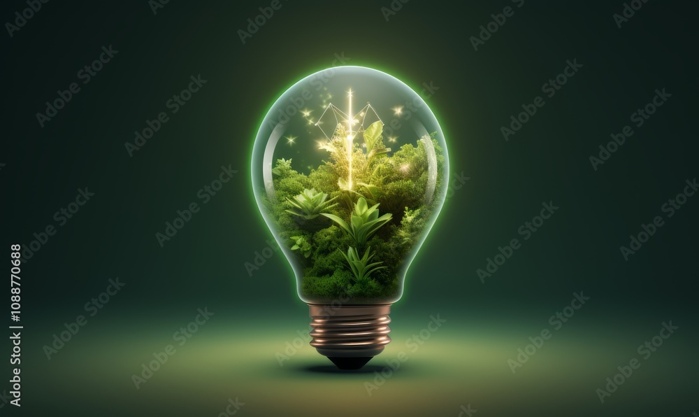 Symbolic Props: Highly Detailed Green Light Bulb in Nature-Inspired Design Symbolic Props: Highly Detailed Green Light Bulb in Nature-Inspired Design