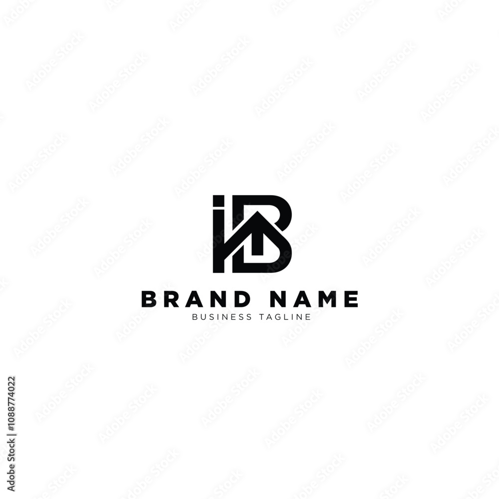 modern monogram initial letter IB logo design modern monogram initial letter IB logo design