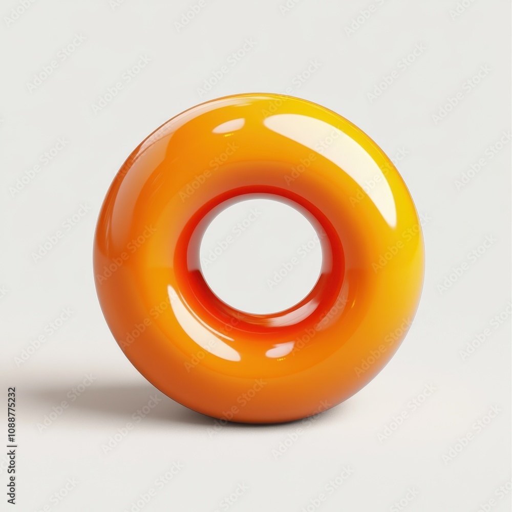 Vibrant Orange Circular Object Vibrant Orange Circular Object
