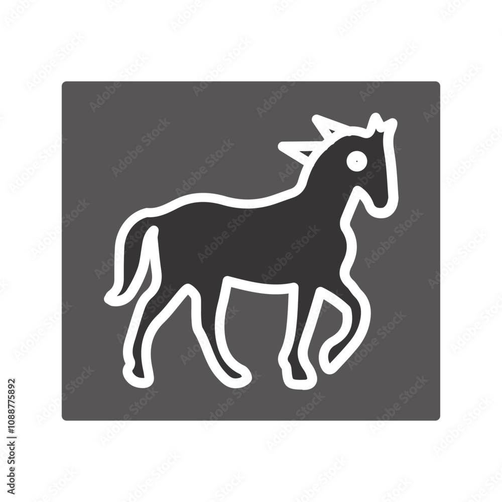 Fototapeta premium Pin the Tail Game Vector Icon