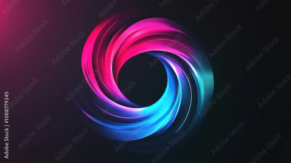 Abstract Swirling Neon Lights Abstract Swirling Neon Lights
