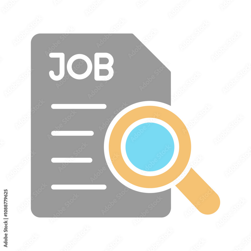 Job Search Vector Icon Job Search Vector Icon