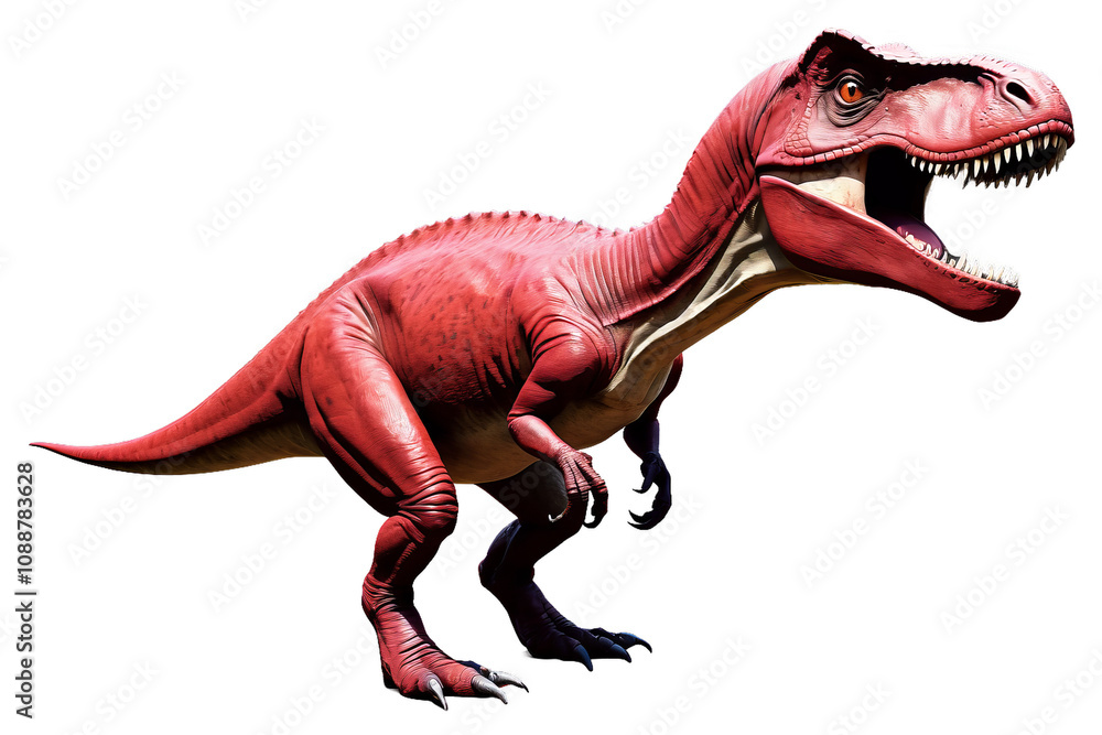 Dinosaur isolated. watercolor dinosaurs illustration, red T-Rex tyrannosaur realistic, Generative AI Dinosaur isolated. watercolor dinosaurs illustration, red T-Rex tyrannosaur realistic, Generative AI