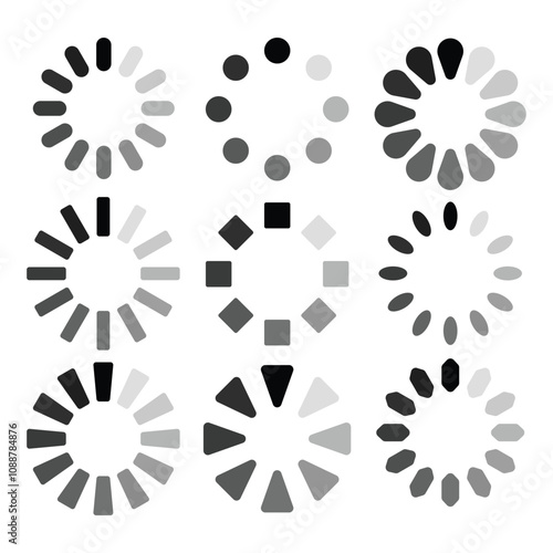 Circle Progress Loading Vector Illustration