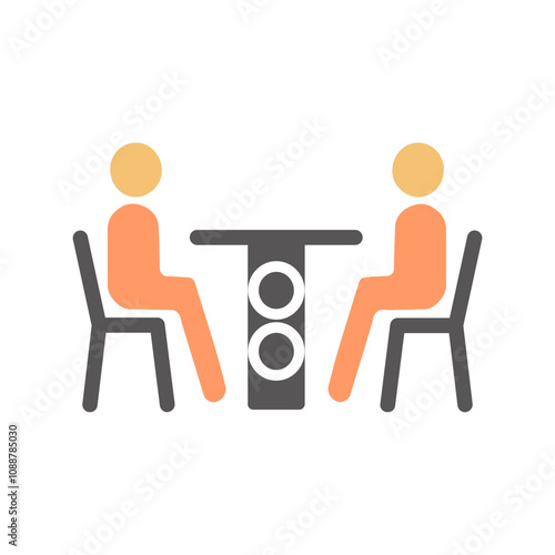 Family Dinner Vector Icon