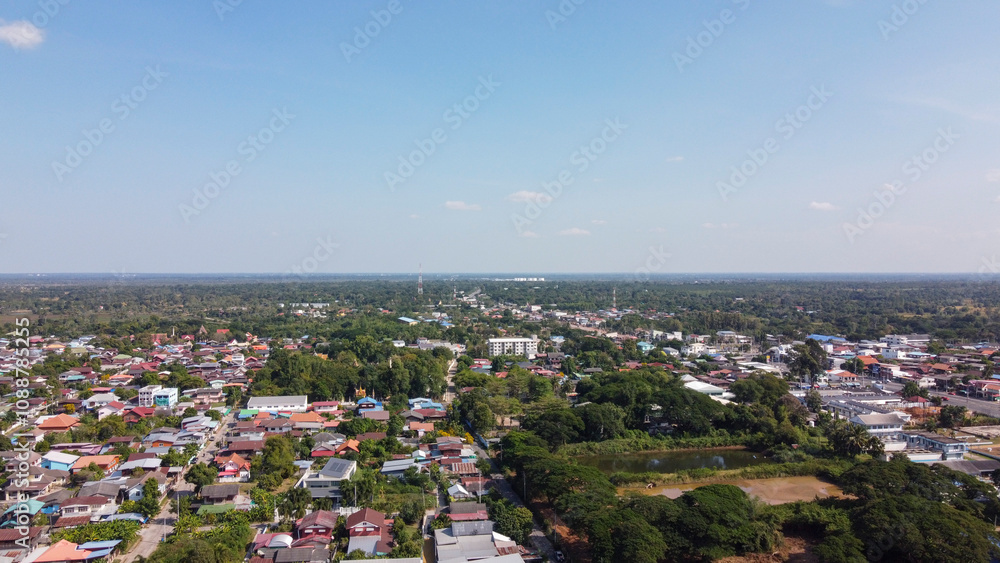 Fototapeta premium City and blue sky