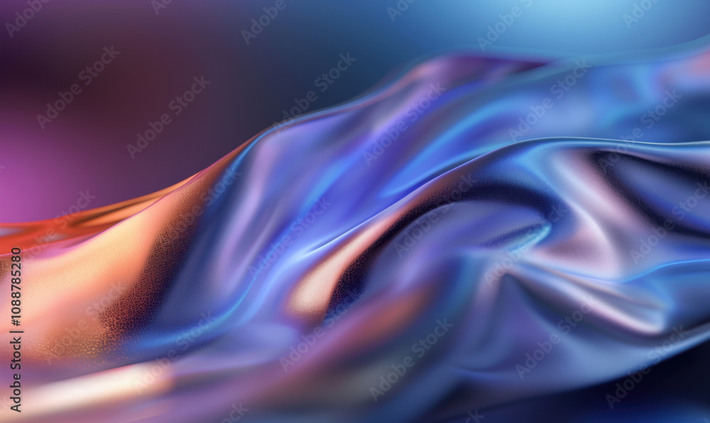 A blue and purple fabric with a shiny, metallic look A blue and purple fabric with a shiny, metallic look