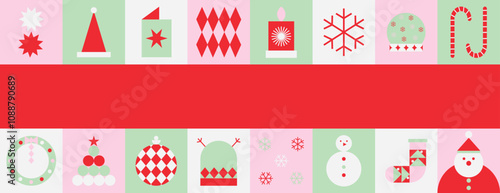 Abstract Geometric Christmas Background 
