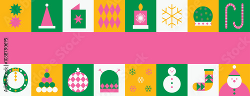 Abstract Geometric Christmas Background 