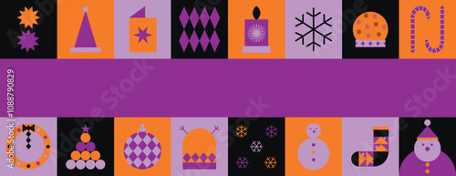 Abstract Geometric Christmas Background 