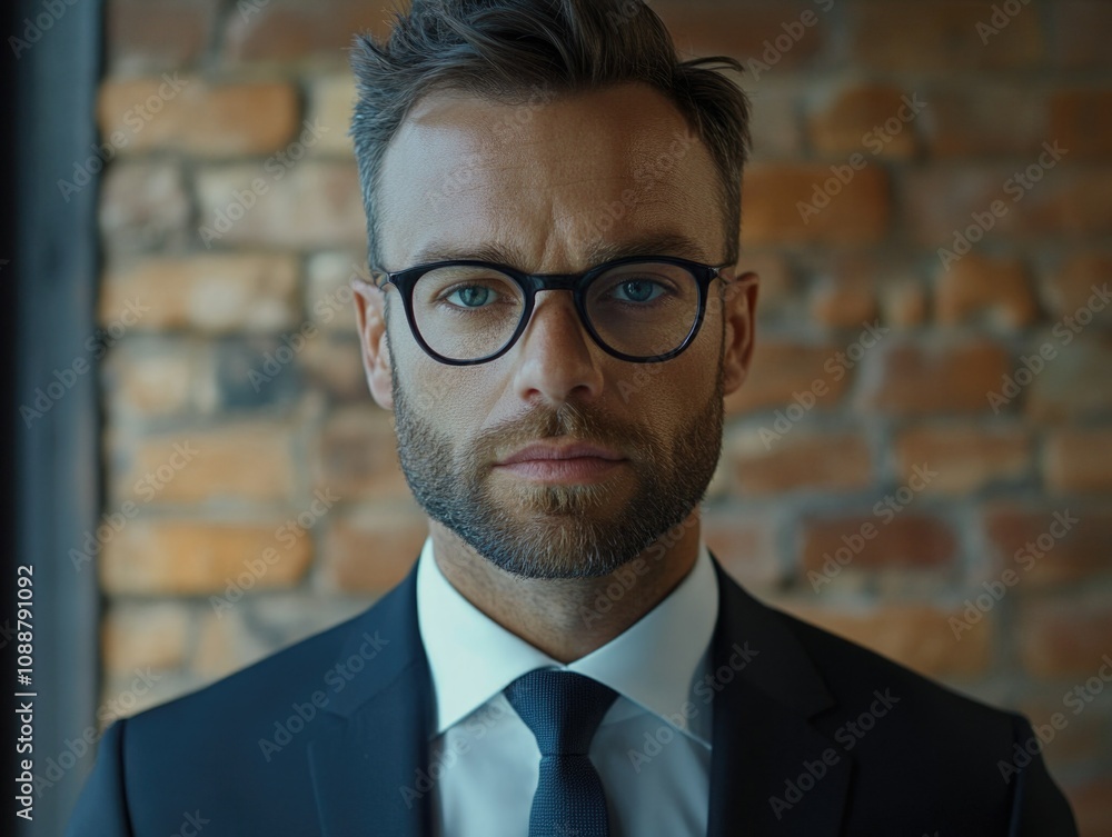 Businessman Staring Seriously Businessman Staring Seriously