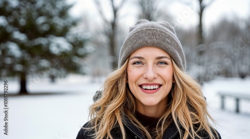 portrait of a woman in winter