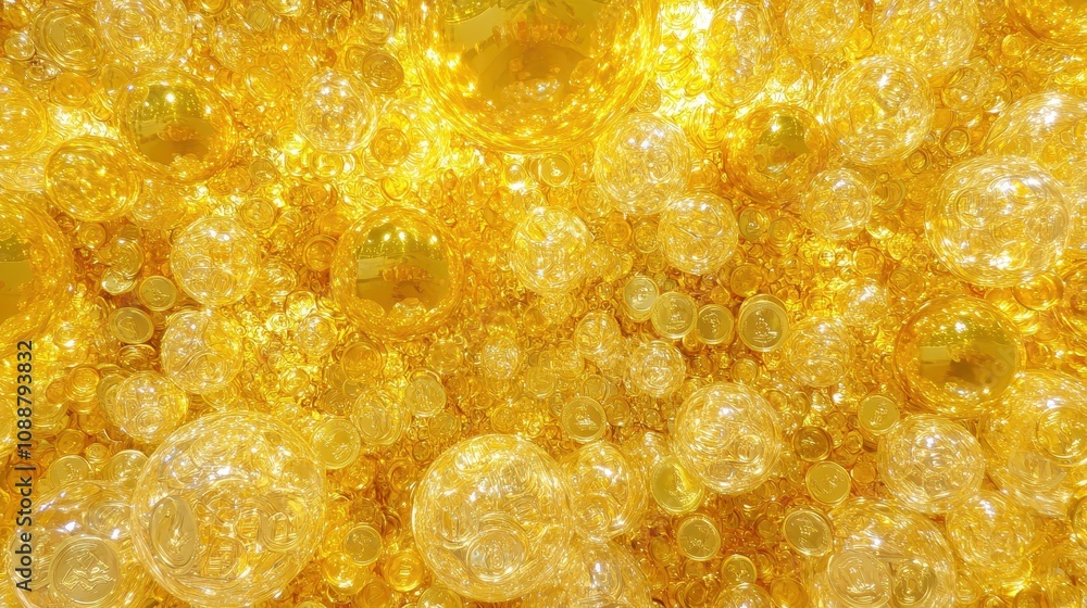 Abstract golden bubbles, liquid, texture background. Abstract golden bubbles, liquid, texture background.