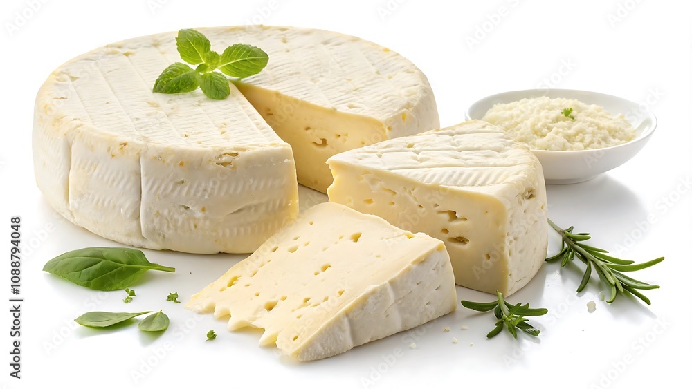Nice Modern cheese isolated on white background .Ai generated Nice Modern cheese isolated on white background .Ai generated