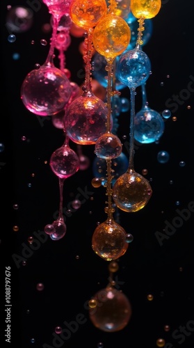 Wallpaper Mural Drips of Color: A Play of Light and Liquid Torontodigital.ca