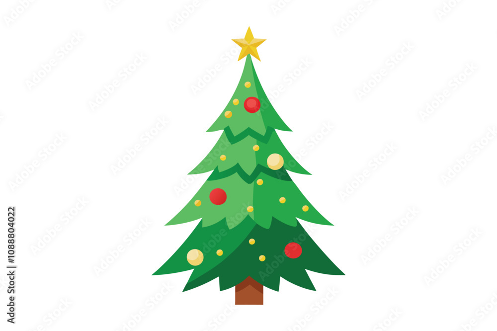 christmas decoration tree vector illustration white background christmas decoration tree vector illustration white background
