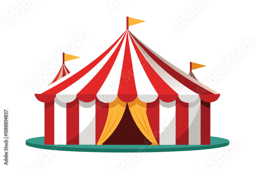 circus tent isolated on white background