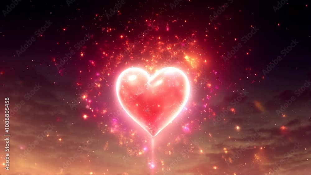The beautiful heart shining at the middle background The beautiful heart shining at the middle background