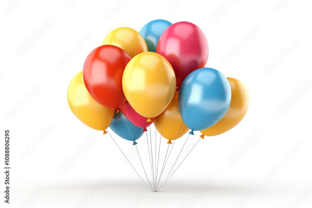Balloons celebration white background anniversary. Balloons celebration white background anniversary.