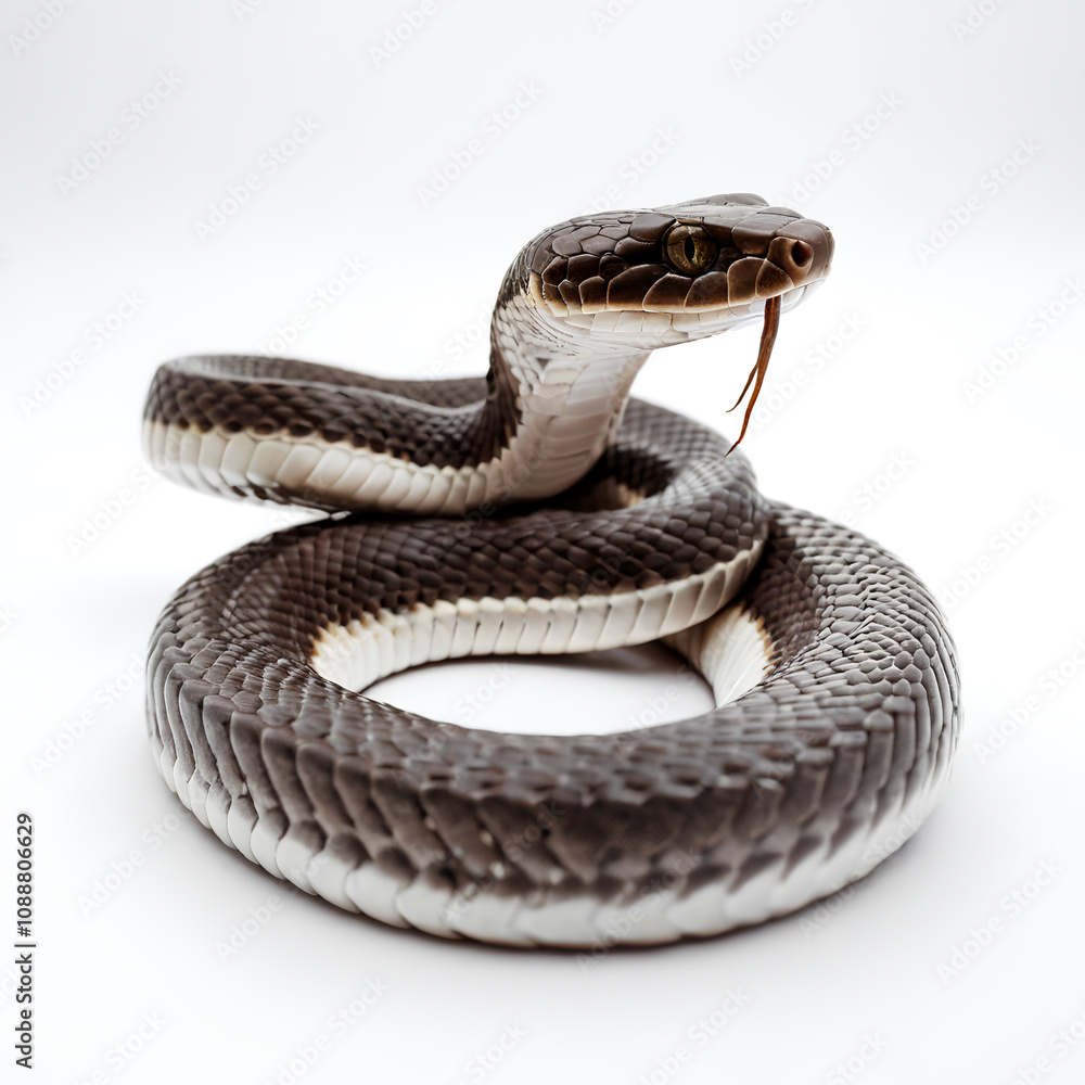 Fototapeta premium snake on a white