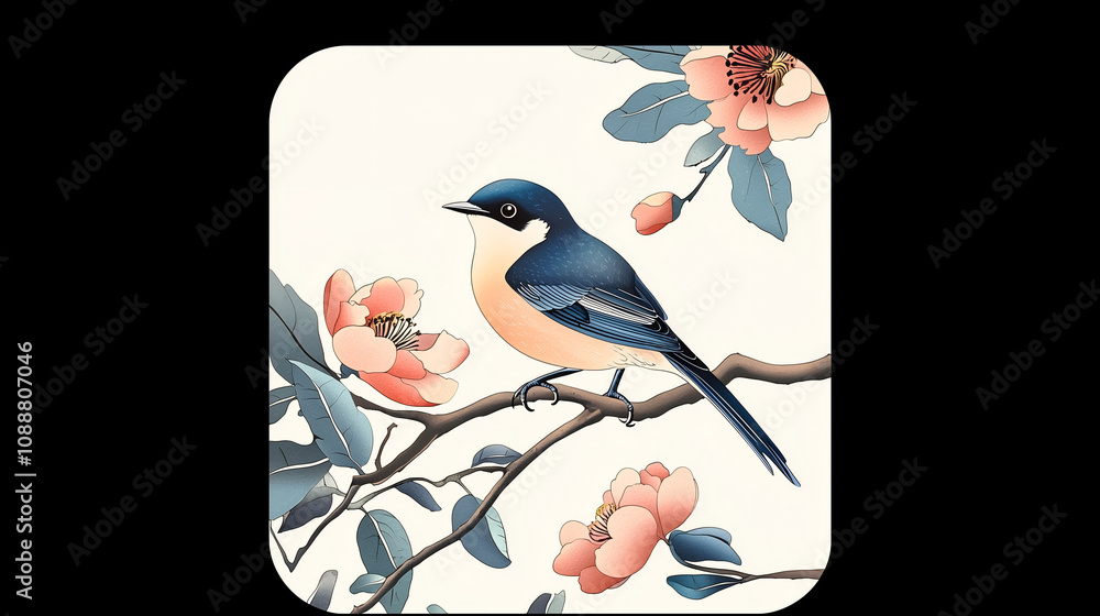 Fototapeta premium bird on branch