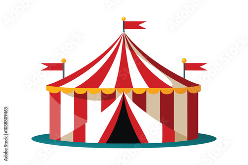 circus tent vector illustration white background