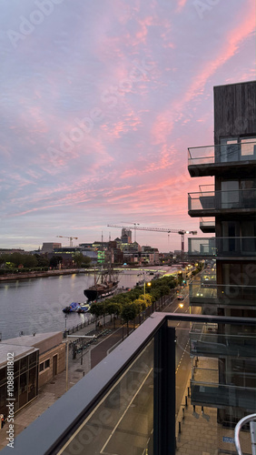 Dublin city sunset