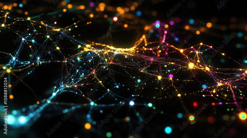 Obraz premium Brain waves illuminate pathways. Generative AI