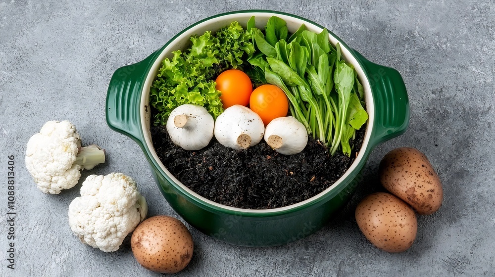 Bountiful Compost Pile Nourishing Soil with Natural Organic Matter Bountiful Compost Pile Nourishing Soil with Natural Organic Matter