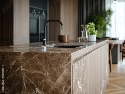 Luxury Marble Kitchen Countertop photo