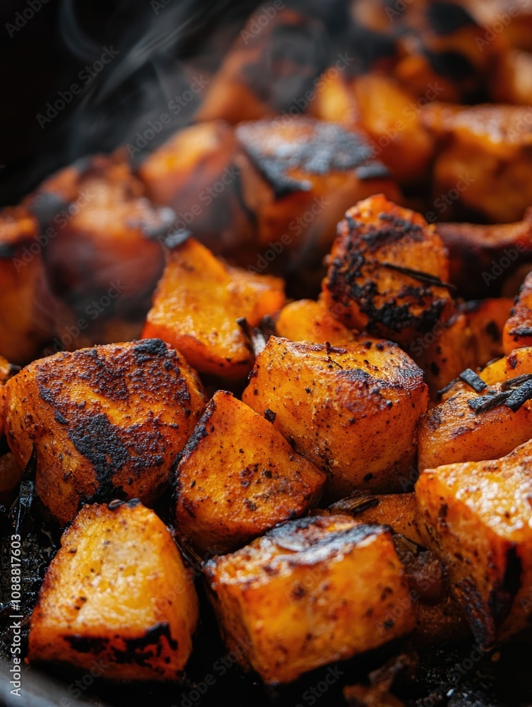 Homestyle-cooked Roasted Sweet Potatoes in a Pan Homestyle-cooked Roasted Sweet Potatoes in a Pan