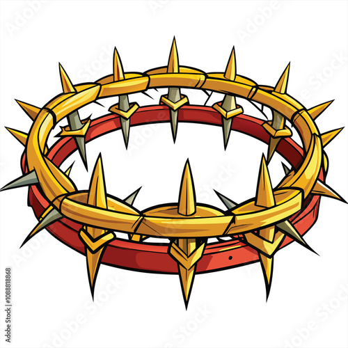 Crown of Thorns vector illustration on white background.