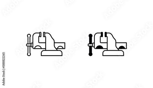 Vice Grip icon design with white background stock illustration
