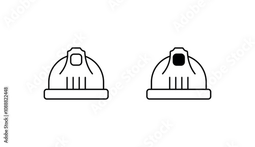 Hard Hat icon design with white background stock illustration