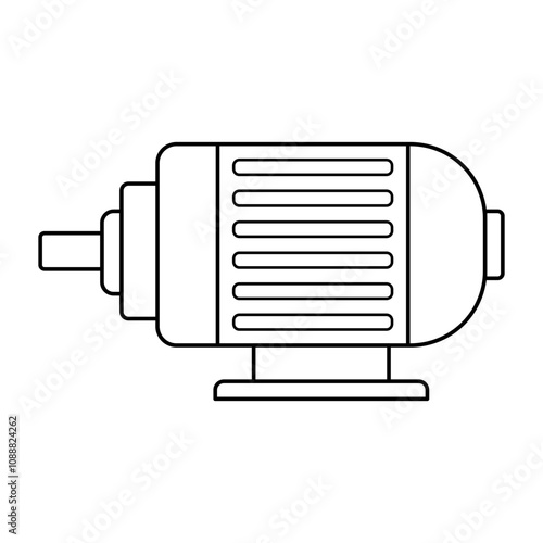 Electric motor icon vector illustration logo design. isolated on white